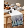thumbnail image 3 of Spring Lavender Floral Burlap Cotton Table Runner 13x36 Inches Short, Botanical Watercolor Flower Vase Farmhouse Table Runners, Outdoor Dining Tablecloths Decor for Baby Shower/Party/Wedding, 3 of 6