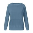 thumbnail image 6 of GEWSEY Womens Casual Crewneck Sweatshirts Long Sleeve Cute Tunic Tops Loose Fitting Pullovers (Light Blue, XL), 6 of 9