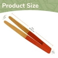 thumbnail image 3 of BambooMN Premium 7.9" Reusable Bamboo Kitchen "A" Toast Tongs For Cooking & Holding - Red - 3 Pieces, 3 of 4