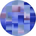 thumbnail image 1 of Ahgly Company Machine Washable Indoor Round Transitional Sky Blue Area Rugs, 5' Round, 1 of 7