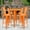 Orange, variant on Emma + Oliver Commercial Grade 30" Round Blue Metal Indoor-Outdoor Bar Table Set-4 Cafe Stools