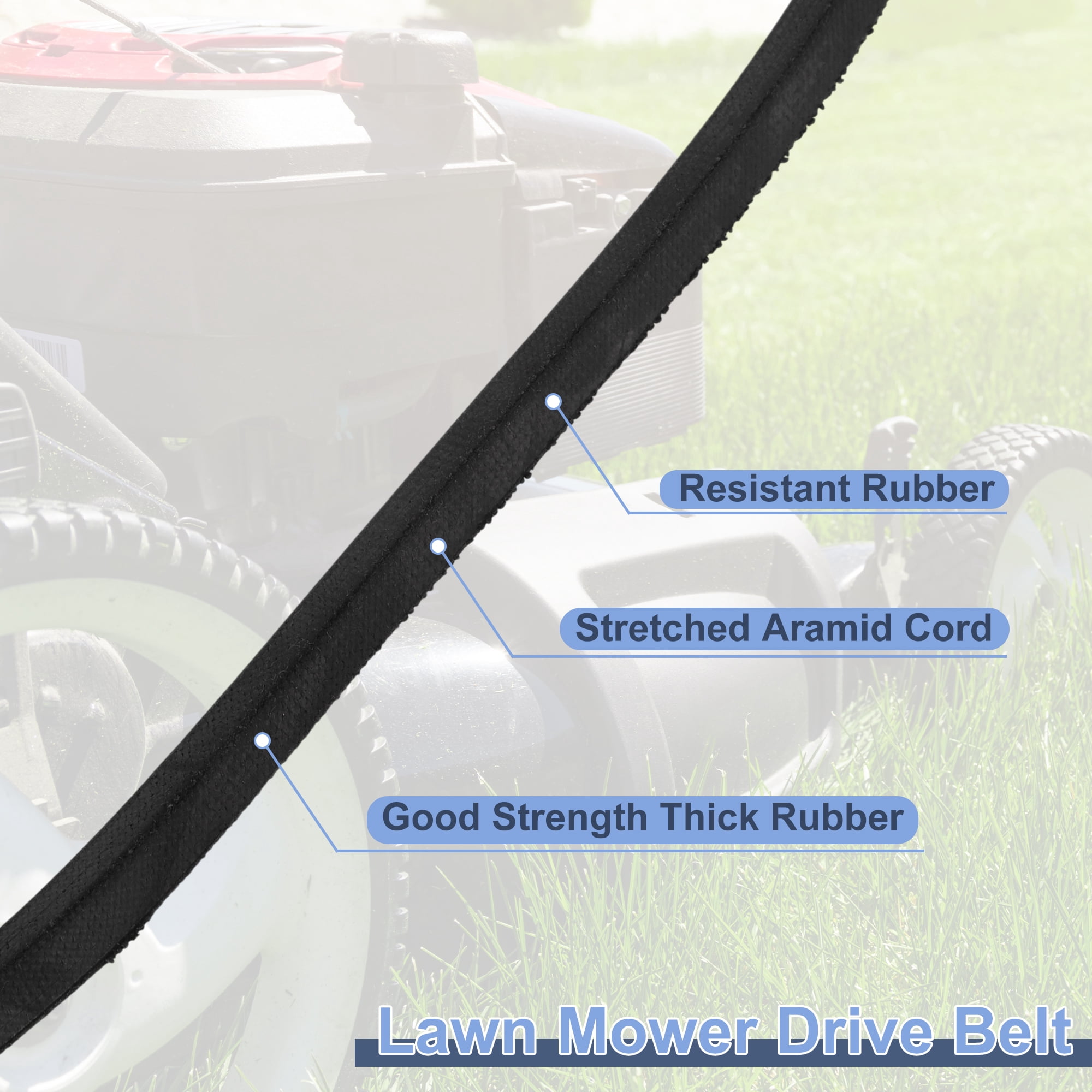 Unique Bargains Lawn Mower Deck Belt for Husqvarna 22 Inch AWD Walk-Behind Mower