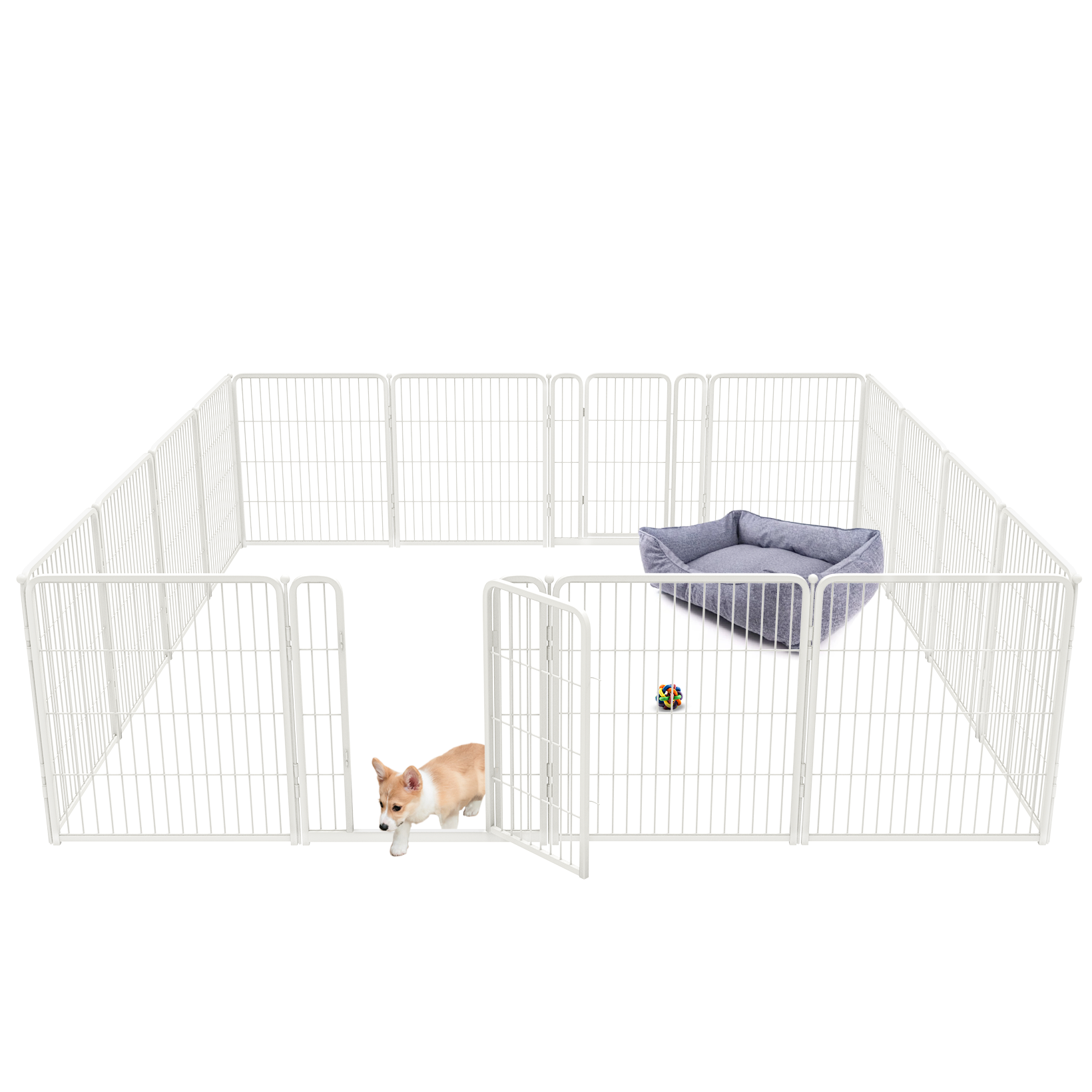 FXW HomePlus Dog Playpen Indoor, 16 Panels 32" Height Dog Fence