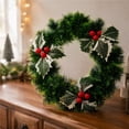 thumbnail image 2 of Dmlowu Christmas Wreath for Front Door, Artificial Wreaths for Front Door Wall Window, Christmas Decorations Indoor Ourdoor, 2 of 7