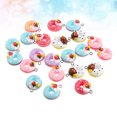 thumbnail image 3 of 20pcs Simulation Cake Donut Resin Pendants Strawberry Fruit Shape Bag Accessory (Mixed Color), 3 of 9