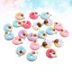 thumbnail image 5 of EeaseMX 20 colgantes de resina con forma de donut de imitación de pastel, con forma de fresa, para bolso (colores variados), 5 of 7