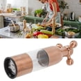 thumbnail image 3 of Pepper Mill Professional Refillable Ceramic Rotor Coarseness Adjustable Manual Pepper Salt Grinder for Kitchen Rose Gold L, 3 of 8
