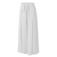 thumbnail image 6 of Women Fashion Bow Loose High Waist Pleated Wide Leg Pants Belted Pants Dress Pants for Women Business Casual Stretchy Straight Leg Womens plus Size Casual Pants Straight Pants for Women Business, 6 of 7