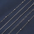 thumbnail image 3 of 5-piece Bracelet Set, Women's Alloy Round Bead Heart Chain, Minimalist Box Chain Bracelet, 3 of 5