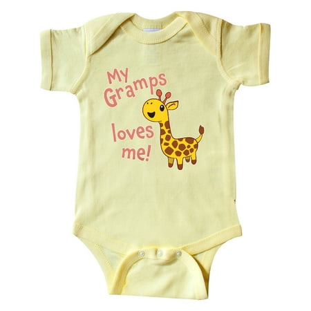 

Inktastic My Gramps Loves me- cute giraffe Gift Baby Boy or Baby Girl Bodysuit