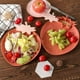 thumbnail image 5 of Bandejas de plástico de fresa, platos para aperitivos, cuencos de cocina, paquete de 2 platos de plástico para servir platos, bandeja de comida, bandejas decorativas para servir dulces, frutas, postres, ensaladas, platos para el hogar, bodas, fiestas MFZFUKR CPB-DE-WX250-5, 5 of 5