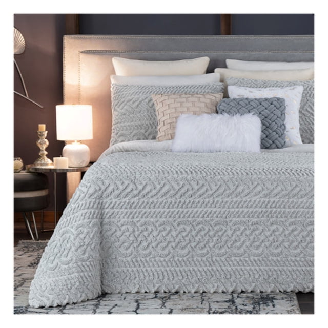 Edredón Matrimonial Jumbo + Fundas de Almohada | Cobertor Invernal Luxus Esquimal, Neblina