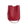 thumbnail image 3 of Bolsa bandolera de hombro de cuero de color puro para mujer de compras vintage Tmvgtek Para Estrenar, 3 of 8