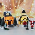 thumbnail image 4 of Wosthever 12 Uds. De estatuas de resina para decoración de casa en miniatura de Navidad, antideformación, ligeras, DIY, casas de nieve multiestilo, año Kits de decoración para fiestas Wosthever HA068057-00B, 4 of 6