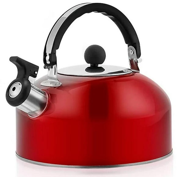 JOYWEI Bouilloire Sifflante pour Cuisinière à Gaz 3l Bouteille en Acier Inoxydable (Rouge) Bouilloire Sifflante pour Cuisinière à Gaz 3l Bouteille en Acier Inoxydable (Rouge)