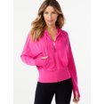 thumbnail image 2 of Sofia Active by Sofia Vergara Women's Ribbed Zip Fleece Hoodie, 2 of 6