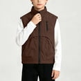 thumbnail image 7 of JAJAHO Boys Full Zip Vest Kids Stand Collar Lightweight Sleeveless Jacket Fall Outwear 3-12 Years, 7 of 7