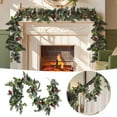 thumbnail image 1 of Guirlande de Noël Artificielle 6 Pieds de Long Faux Baies Rouges Réalistes Verdure avec Baies Rouges pour Décoration de Noël Intérieur Extérieur Guirlandes d'Arbre de Noël pour Escalier Cheminée Manteau Décoration de Vacances, 1 of 7