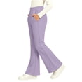 thumbnail image 5 of Spazoro Girls Flare Pants with Pockets, Flare Leg Stretchy Solid Color Elastic Waist Loose Fit Warm Casual Trousers for Daily Wear Purple Size 10, 5 of 8