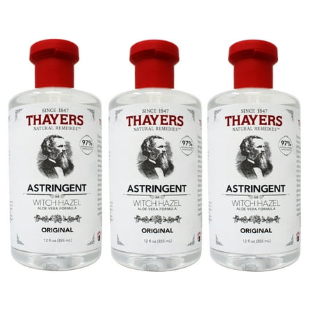 Thayers Original Witch Hazel Astringent With Aloe Vera 12 Ounce - 3 Pack