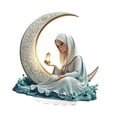 thumbnail image 4 of Placa decorativa con letrero acrílico de Moon Nun, decoración de mesa con Base, adorno de escritorio para escritorio, sala de estar, estante, gabinete, 4 of 8