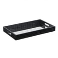 thumbnail image 1 of HomeRoots 401784 Black Faux Snakeskin Tray with Beveled Mirror, 1 of 1