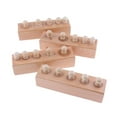 thumbnail image 2 of Juego de 4 cilindros sensoriales Montessori sin botones, juguete de madera para niños. Madera natural _1, 2 of 8