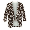 thumbnail image 3 of Kimonos Cardigan for Women's Plus Size Casual 3/4Sleeve Fashion Comfortable Pockets Printing Cardigan Top Blouse Beach on Clearance, 3 of 5