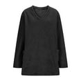 thumbnail image 4 of Cozy Sweaters for Women Soft Long Sleeve V Neck Comfort Sweater Lightweight Casual Pullover Winter Warm Long Tops, 4 of 9