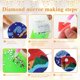 thumbnail image 2 of Cuadros Decorativos Kits de pintura portátil DIY Crystal Diamond Mirror por número para niña (072) Wdftyju  embutido en tela, 2 of 4