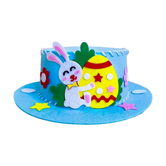 Easter Hat DIY Craft Kit Easter Eggs Rabbit Hat Gift For Kindergarten Decoration Items Parent Child Interaction