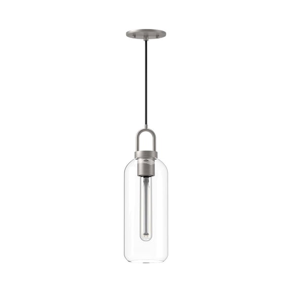 PD401505BNCL-Alora Lighting-Soji - 1 Light Pendant-14.88 Inches Tall and 5.13 Inches Wide-Brushed Nickel Finish-Clear Glass Color   -Traditional