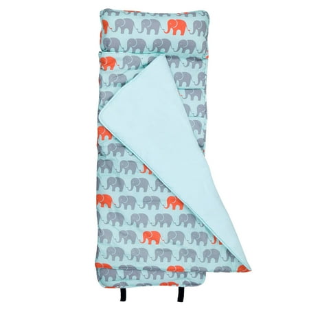 UPC: 0097277288026 | Wildkin Original Nap Mat with Pillow for Boys and Girls Features Hook and Loop Fastener Soft Cotton Blend Materials (Elephants)