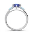 thumbnail image 4 of 2.15 Carat Elegant Round Cut Blue Sapphire & Blue Topaz Gemstone Bridal Ring for Women Solid 18K White Gold Size 11.5 by Diamond-Capitals, 4 of 7