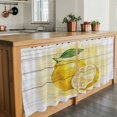 thumbnail image 6 of Lemon Tier Curtains 24 Inch Length, Yellow Summer Botanical Watercolor Wooden Cafe Short Curtains for Bathroom Over Sink, Small Kitchen Curtain Light Filtering Tiered Drapes 2 Panels 27.5"Wx24"L, 6 of 8
