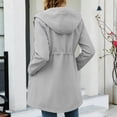 thumbnail image 6 of thefmos Women Plus Size Fall Winter Hooded Zip Up Coat Casual Basic Solid Outerwear Long Sleeve Jacket Cold Weather Fashion, Gray 2XL, 6 of 9