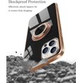 thumbnail image 6 of Compatible with iPhone 13 Pro Case 6.1” Thin Silicone Protective Cover with Ring Holder Magnetic Kickstand Slim Shockproof Phone Cases Soft TPU Bumper - Black, 6 of 18