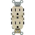 thumbnail image 2 of Leviton S01-0BR15-OIS Ivory Commercial Grade Straight Blade Duplex Receptacle, 2 of 2
