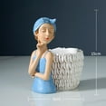 thumbnail image 3 of Figuras de niña adorables para guardar lápices, para armarios, tocador y mesita de noche. Azul, 3 of 7