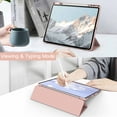 thumbnail image 6 of JETech Case for iPad Pro 12.9-Inch (2022/2021/2020/2018) with Pencil Holder, Clear Transparent Back Shell Slim Stand Shockproof Tablet Cover, Auto Wake/Sleep (Rose Gold), 6 of 7