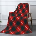 thumbnail image 3 of XMXT Flannel Warm Throw Blanket, Retro Christmas Rhombus Print Bedroom Decor Blankets for Bed Couch Living Room, 50 x 70 inches, 3 of 9