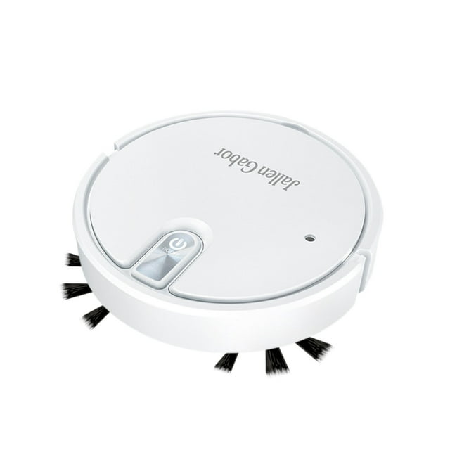 Matoen12 Household Small Robotic Vacuum Strong Suction, 2024 New Mobile Automatic Robot Vacuum Cleaner, Home Appliance Cleaning Machine, 1200mAh Battery USB Charging, 1500-2000Pa, 1PC, White