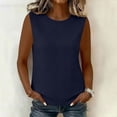 thumbnail image 6 of Admvng Tank Tops for Women Eyelet Embroidery Crew Neck Sleeveless Blouses, 6 of 7