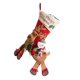 thumbnail image 1 of Medias de Navidad de 17 pulgadas, calcetines de felpa 3D, bolsas de regalo para niños con adorno de muñeco de nieve de Santa, muñeco de nieve Feliz Sencillez, 1 of 5