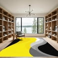thumbnail image 2 of ODIKA 4'x6' Machine Washable Non-Slip Area Rug, Stylish Ombre Wave High Traffic Rug, Yellow, 894835, 2 of 7