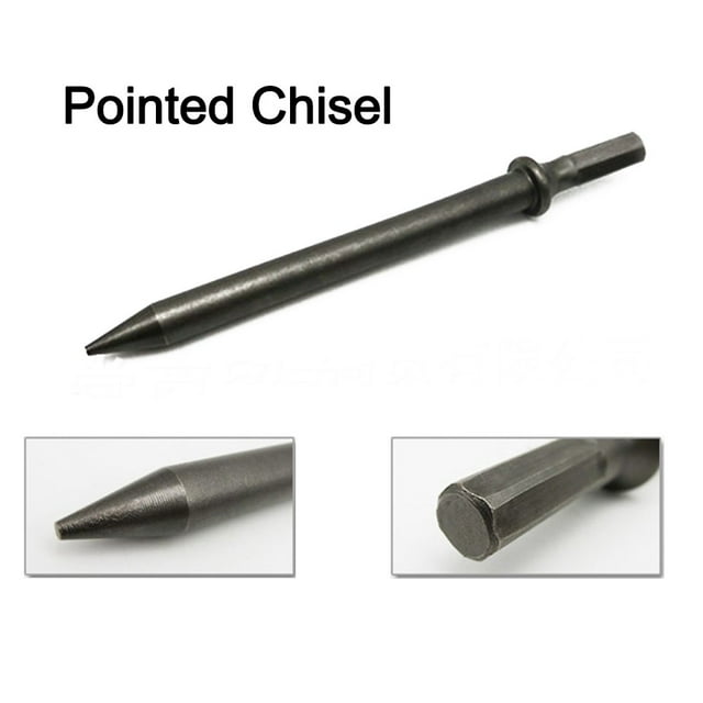 175mm Steel Hexagonal Shank Heavy Duty Air Hammer Chisel for Removing Bolts Tile Pointed Chisel