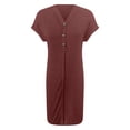 thumbnail image 5 of Women's Fashionable All Buckle V Neck Cold Shoulder Ruffled Sleeve Solid Color Dress plus Size Banquet Dresses after 5 Dresses for Women Evening Backless Dresses for Women Women Dress for Night Womens, 5 of 6