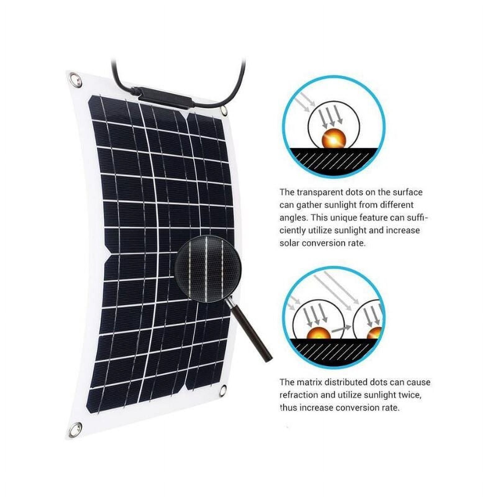 Solar Energy Solution, All Weather Charging 600W Solar Panel Kit, Powerful Output Power 18V High Efficiency Lightweight Design for Car Batteries Cars Rvs Ships Aircraft Satellites