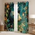 thumbnail image 2 of Erosebridal Jungle Animal Black Bear Black Out Curtains For Boys Girls,Teens Oil Painting Style Flowers Butterfly Curtains Pack of 2 (42x63 Each), 2 of 6