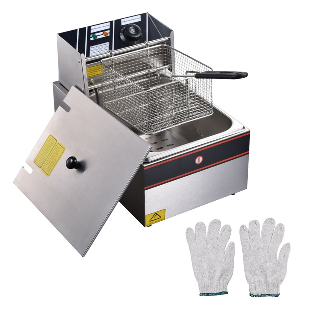 2500W Countertop Electric Deep Fryer Basket 6L Oil Tank French